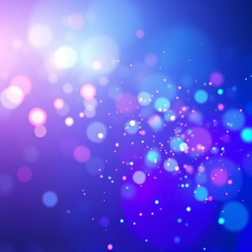 Astratto sfondo digitale con particelle luminose e sfumature blu e viola