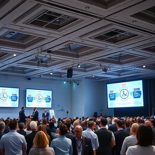 Montaggio rapido di momenti salienti di un congresso medico, con relatori sul palco e interazione del pubblico.