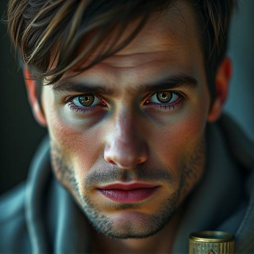 Ritratto concentrato di Luca Martini, Direttore della Fotografia di ArteVisiva Studios.