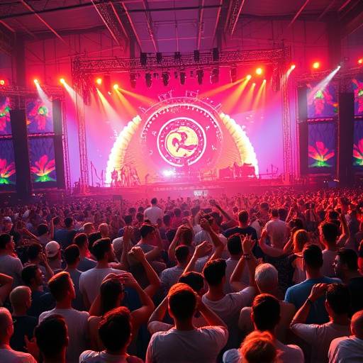 Video riassuntivo di un festival musicale, con scene di concerti, folla festante e atmosfera vibrante.